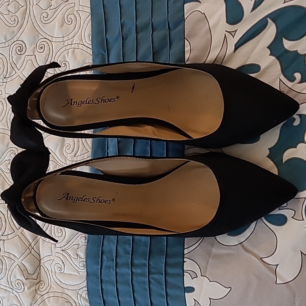 Angeles Shoes Bow Back Heels